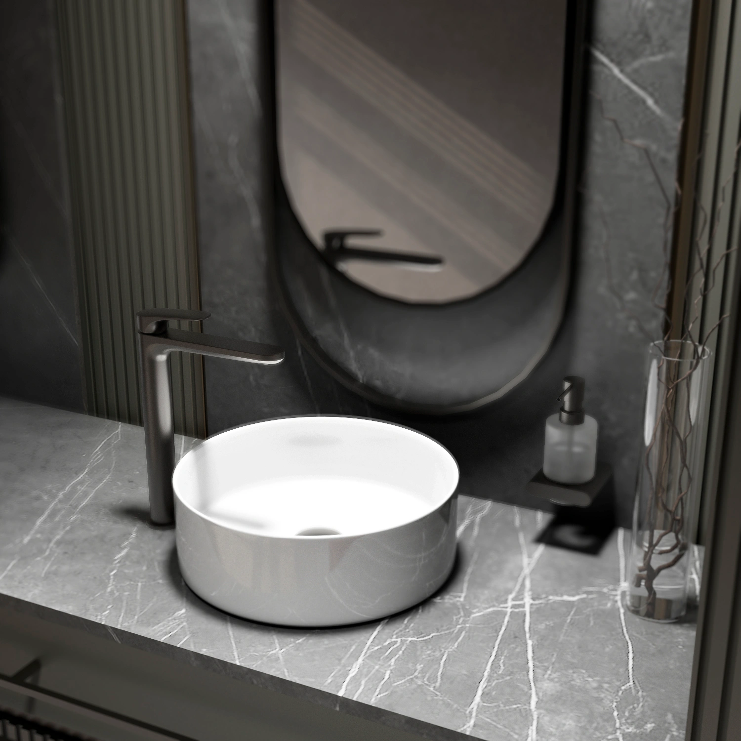 Смеситель для накладной раковины KN-84/GM